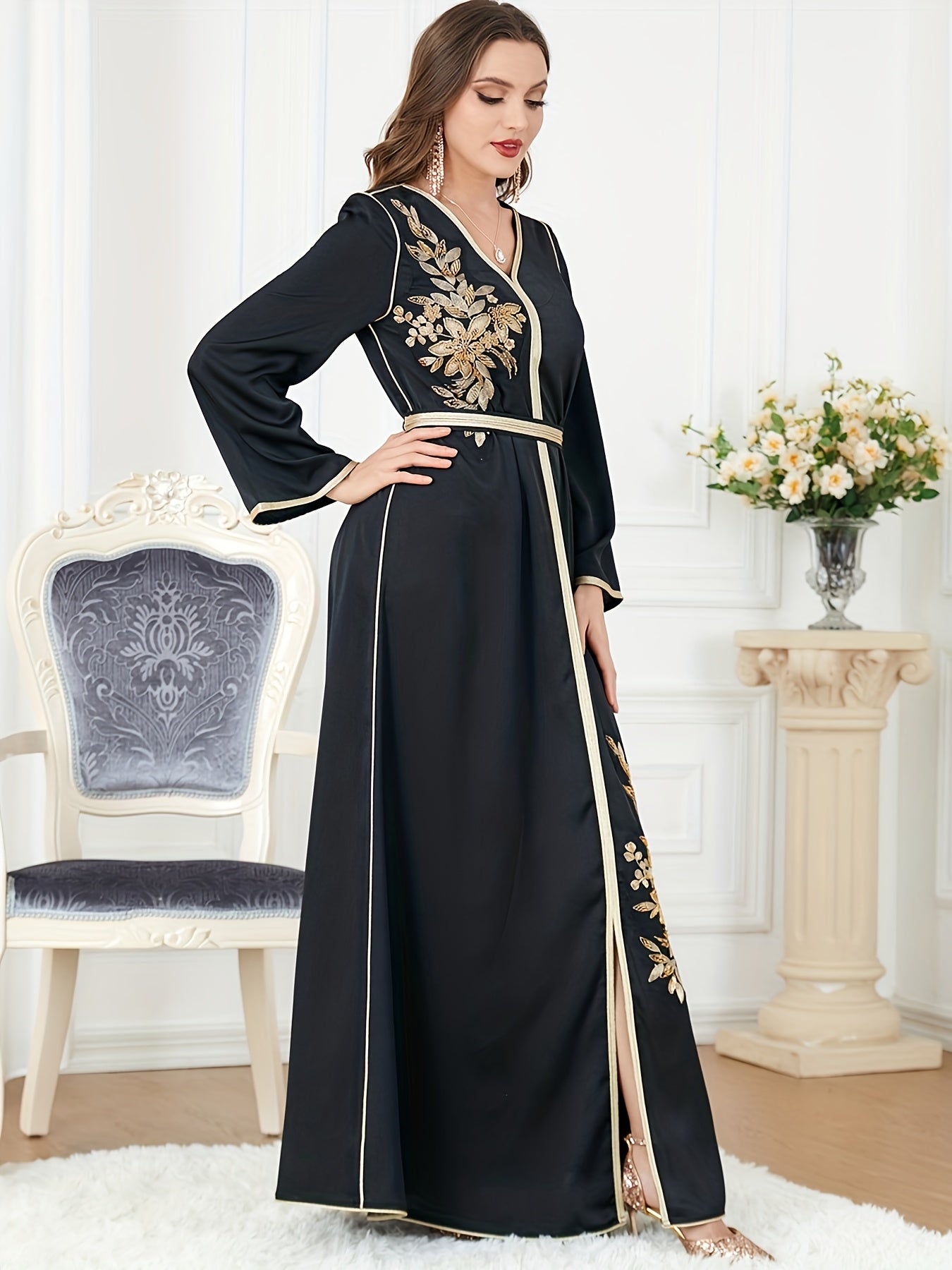 Sofia - Bloemen Kaftan Elegance Jurk