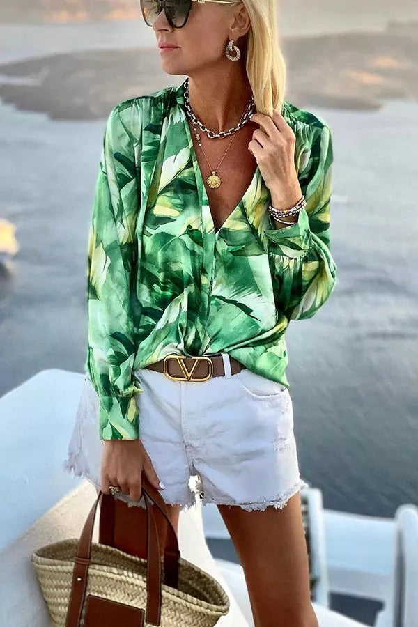 Sophia - Jungle Print Blouse