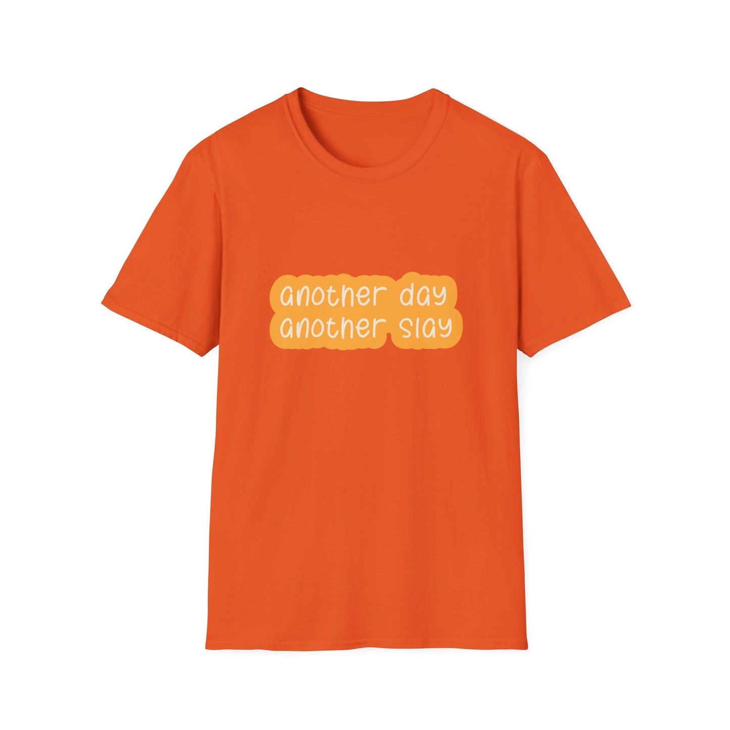 Lara - Oranje T-shirt met Tekst