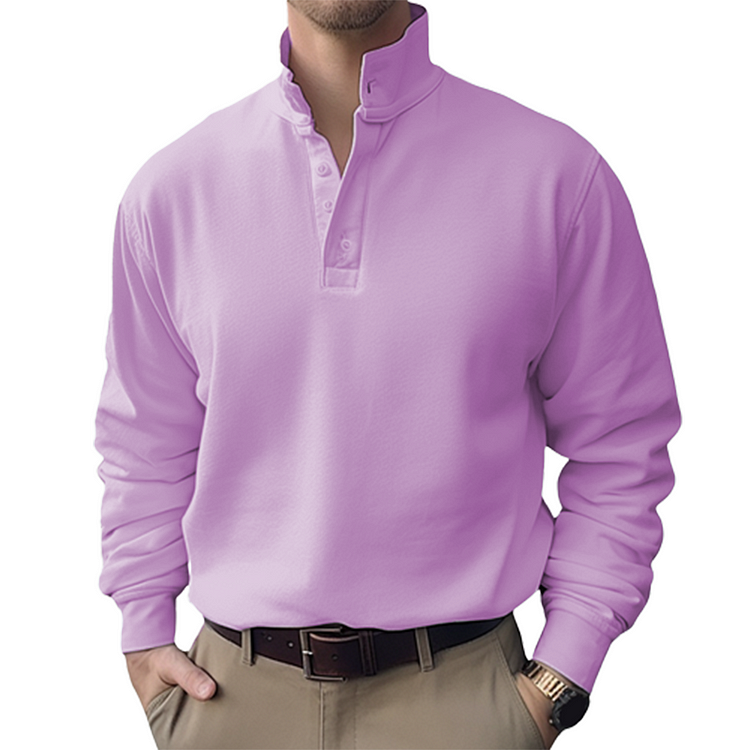 Sebastiaan - Elegante Poloshirt met Staande Kraag