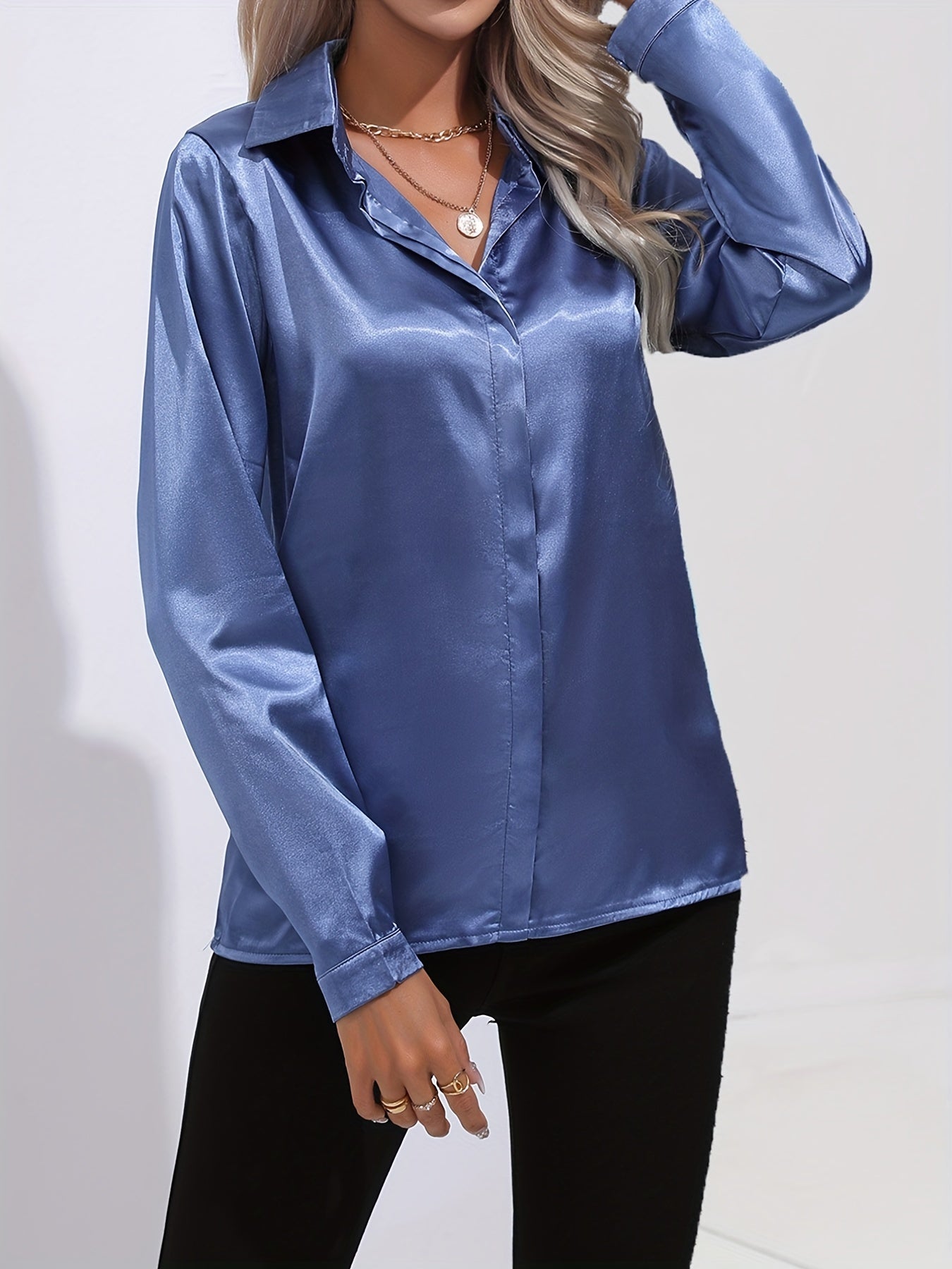 Sophie - Elegante Satijnen Blouse