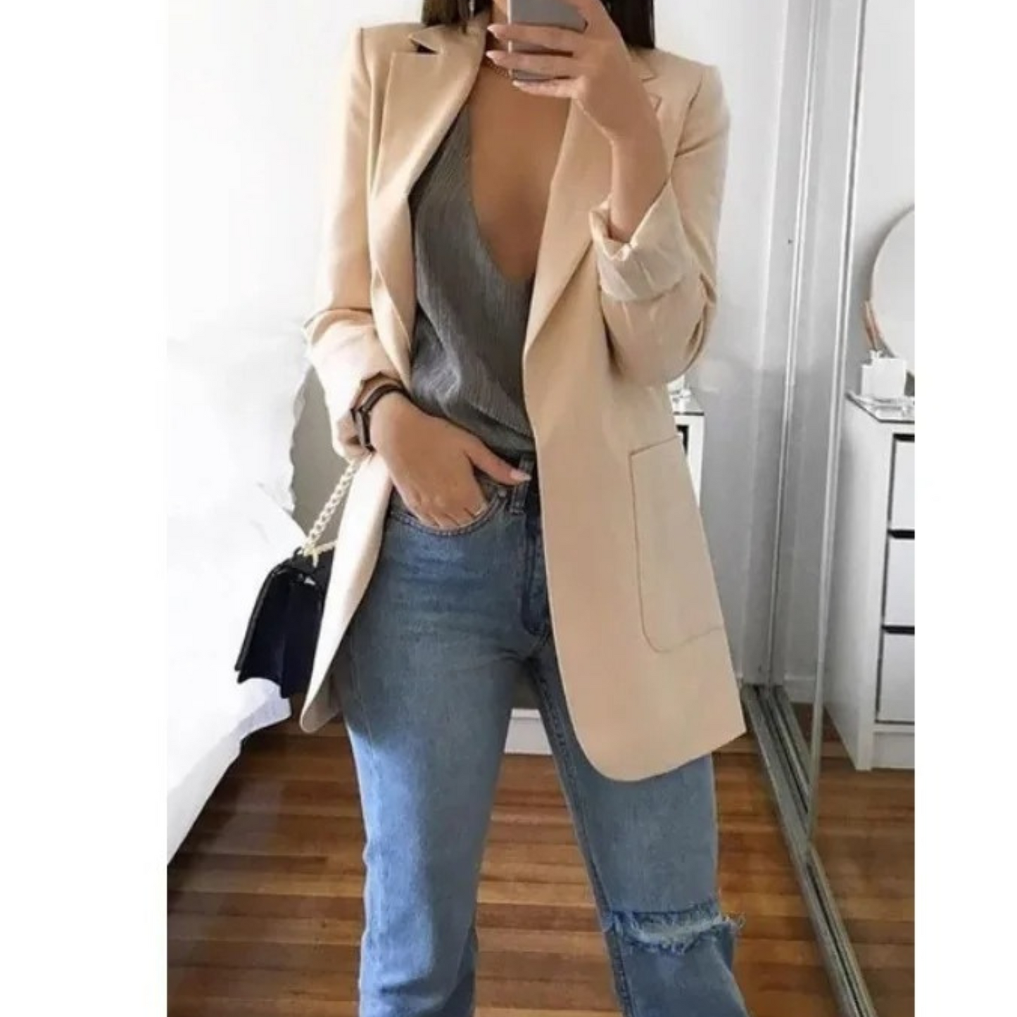 Annemie - Stijlvolle Lange Blazer