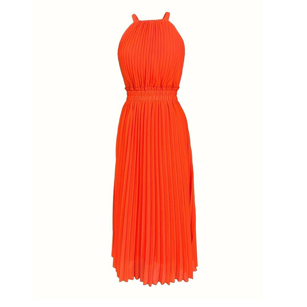 Sophie - Oranje Elegante Jurk