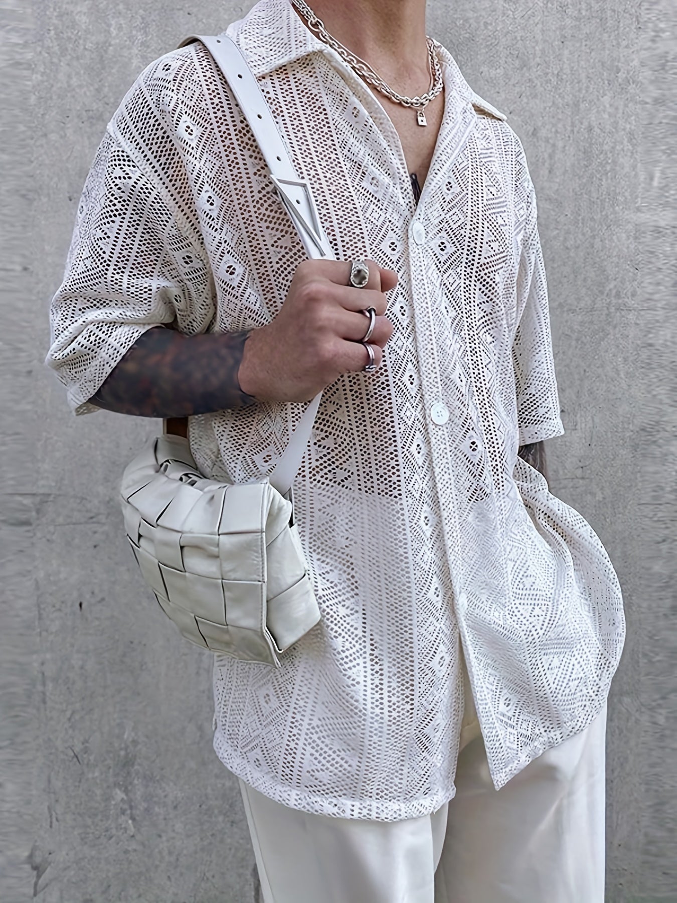 Felix - Casual Bohemian Bloemen Lace Shirt