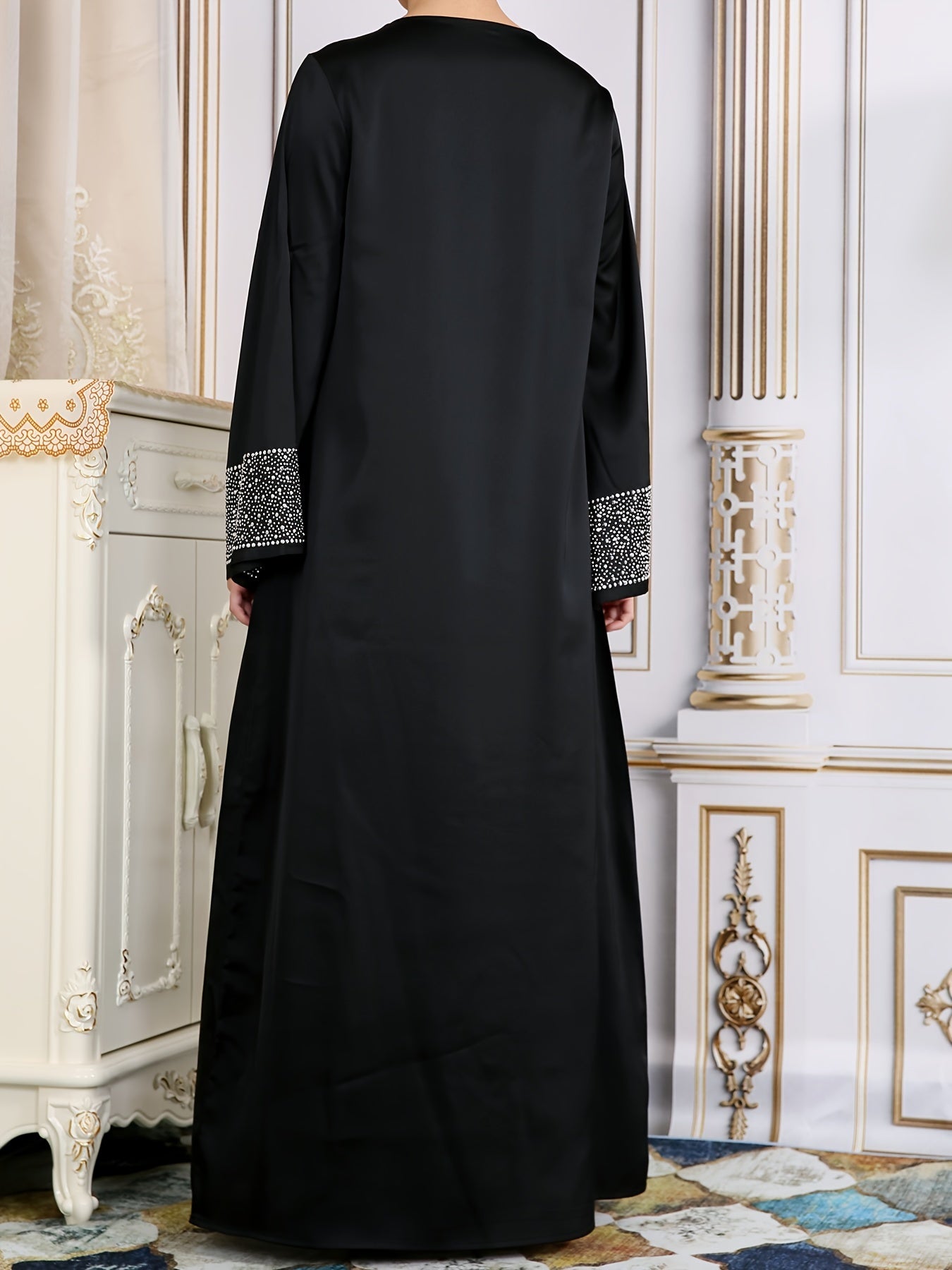 Amber - Stralende V-hals Abaya Jurk