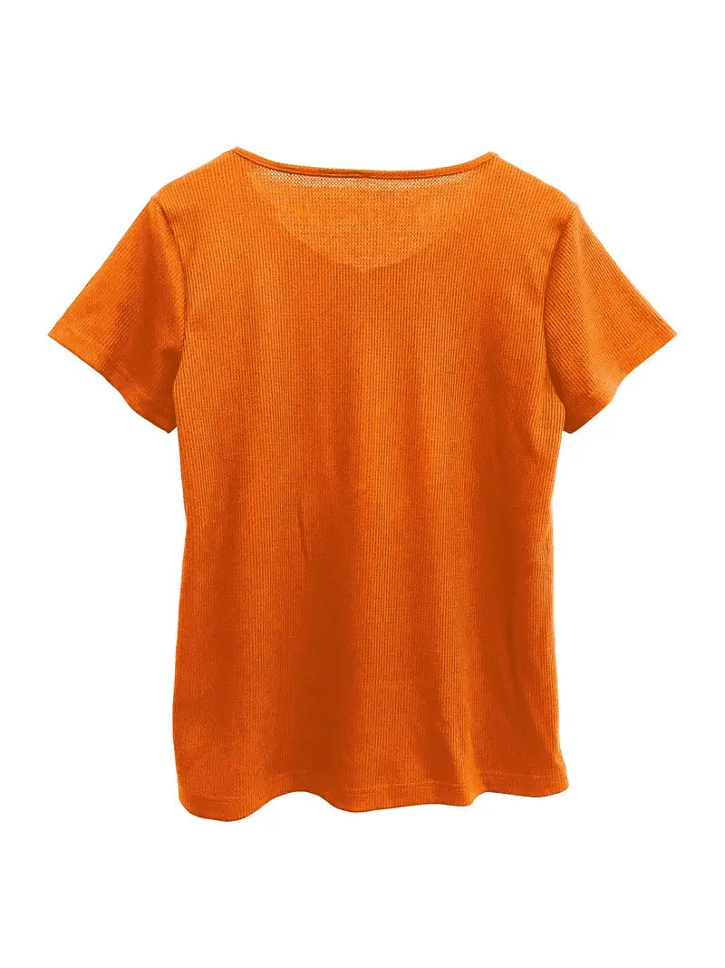 Eva - Oranje T-shirt Met Rits