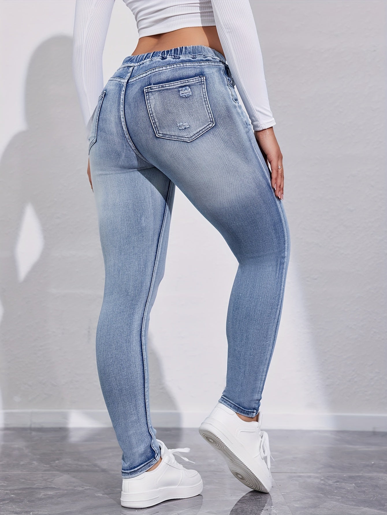 Eva - Aansluitende Skinny Jeans met Trekkoord