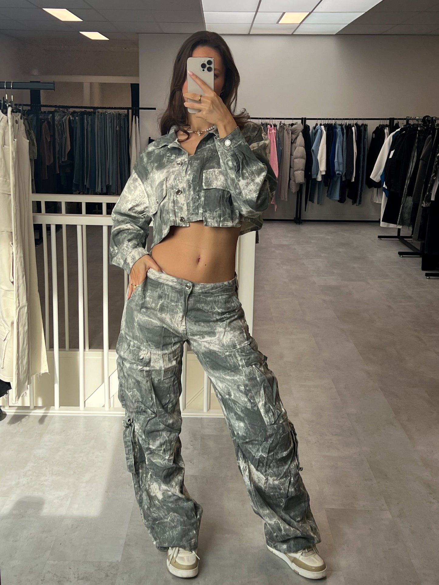 Mia - Camo Comfort Cargo Set