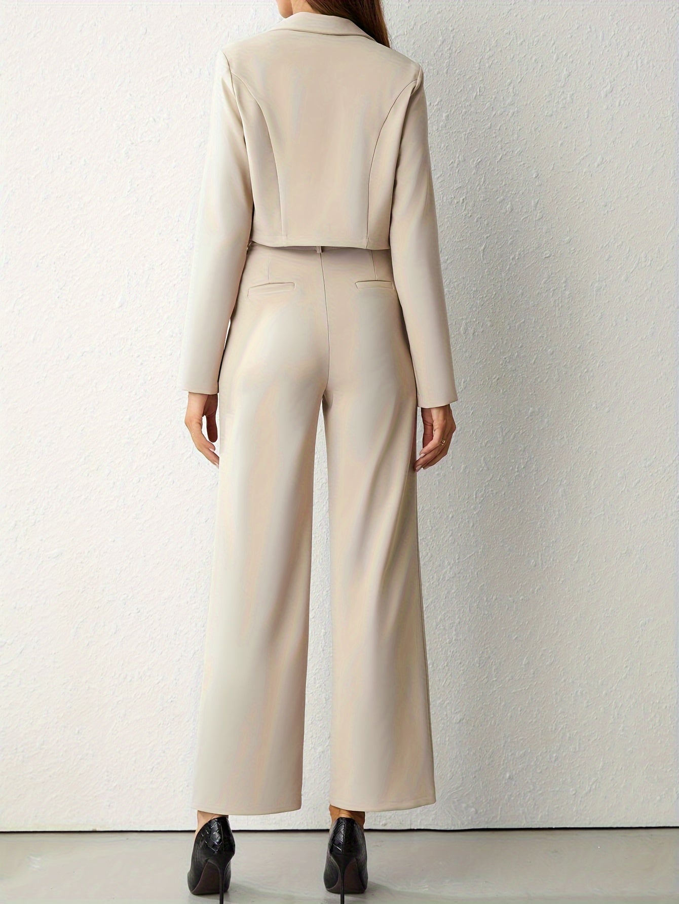 Abigail - Elegante Beige Reversblazer en Broek