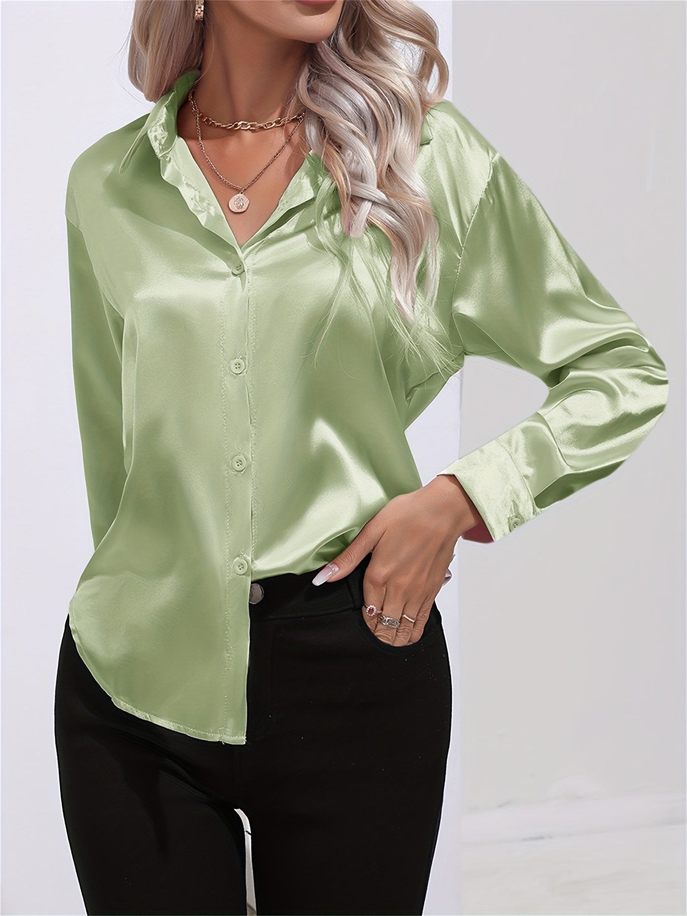 Arabella - Elegant Blouse met Subtiele Glans