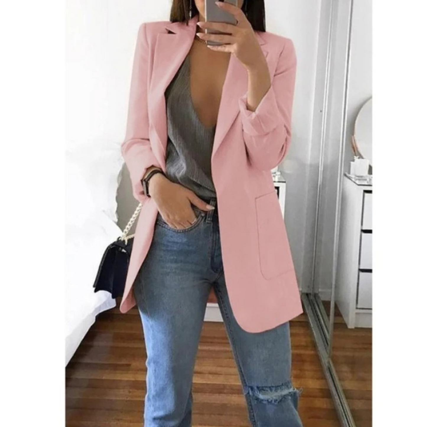 Annemie - Stijlvolle Lange Blazer