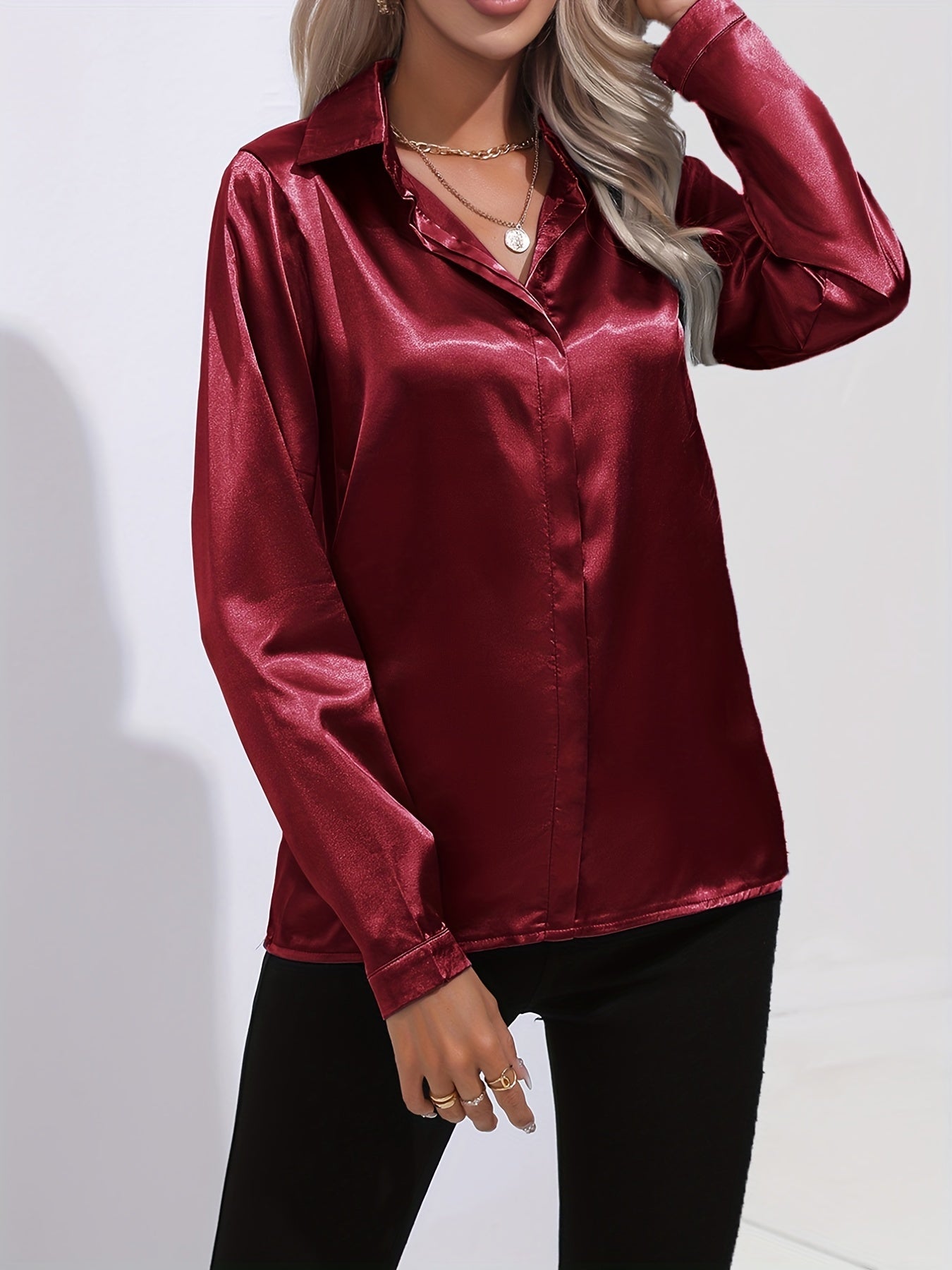 Sophie - Elegante Satijnen Blouse