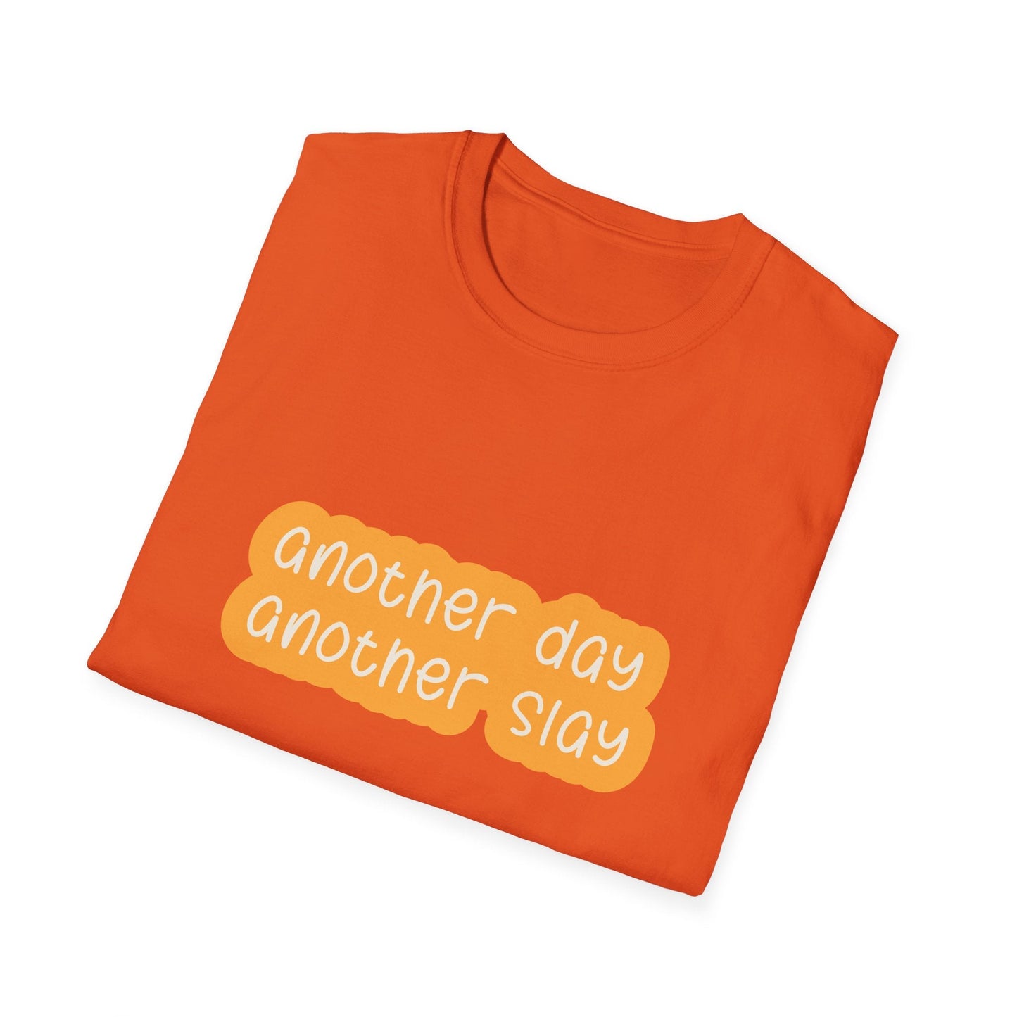 Lara - Oranje T-shirt met Tekst