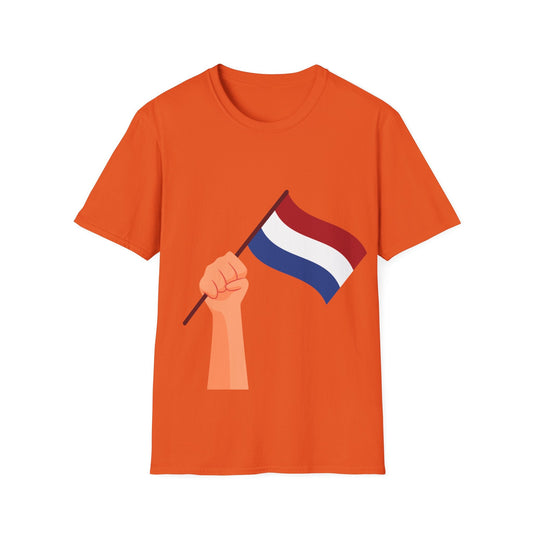 Lucas - Oranje Hand met Nederlandse Vlag T-shirt