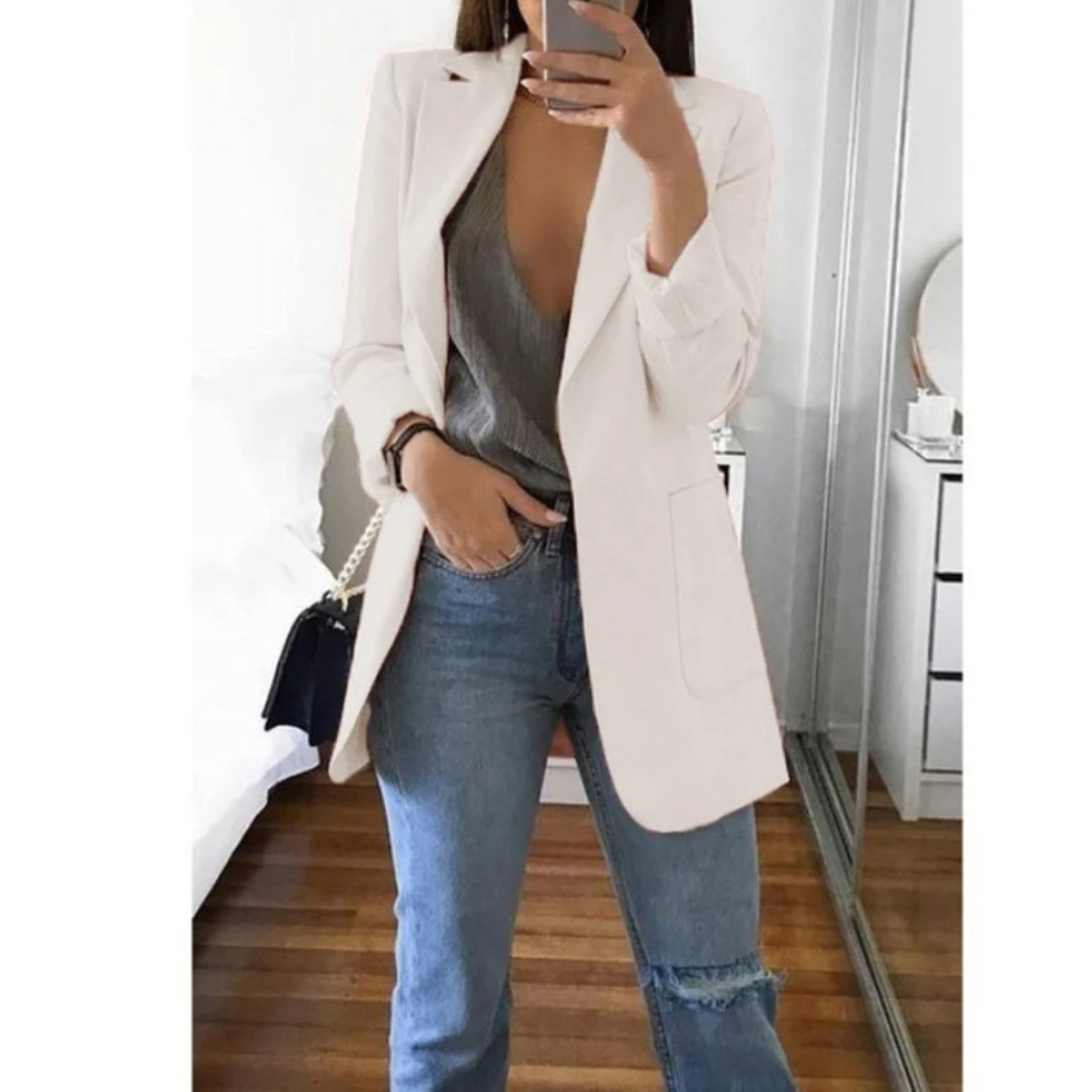 Annemie - Stijlvolle Lange Blazer