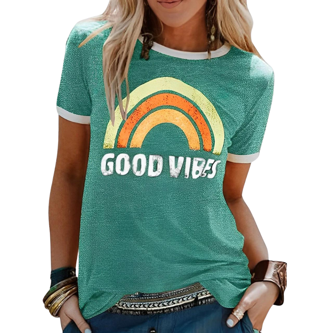 Sophia - Good Vibes Regenboog T-shirt