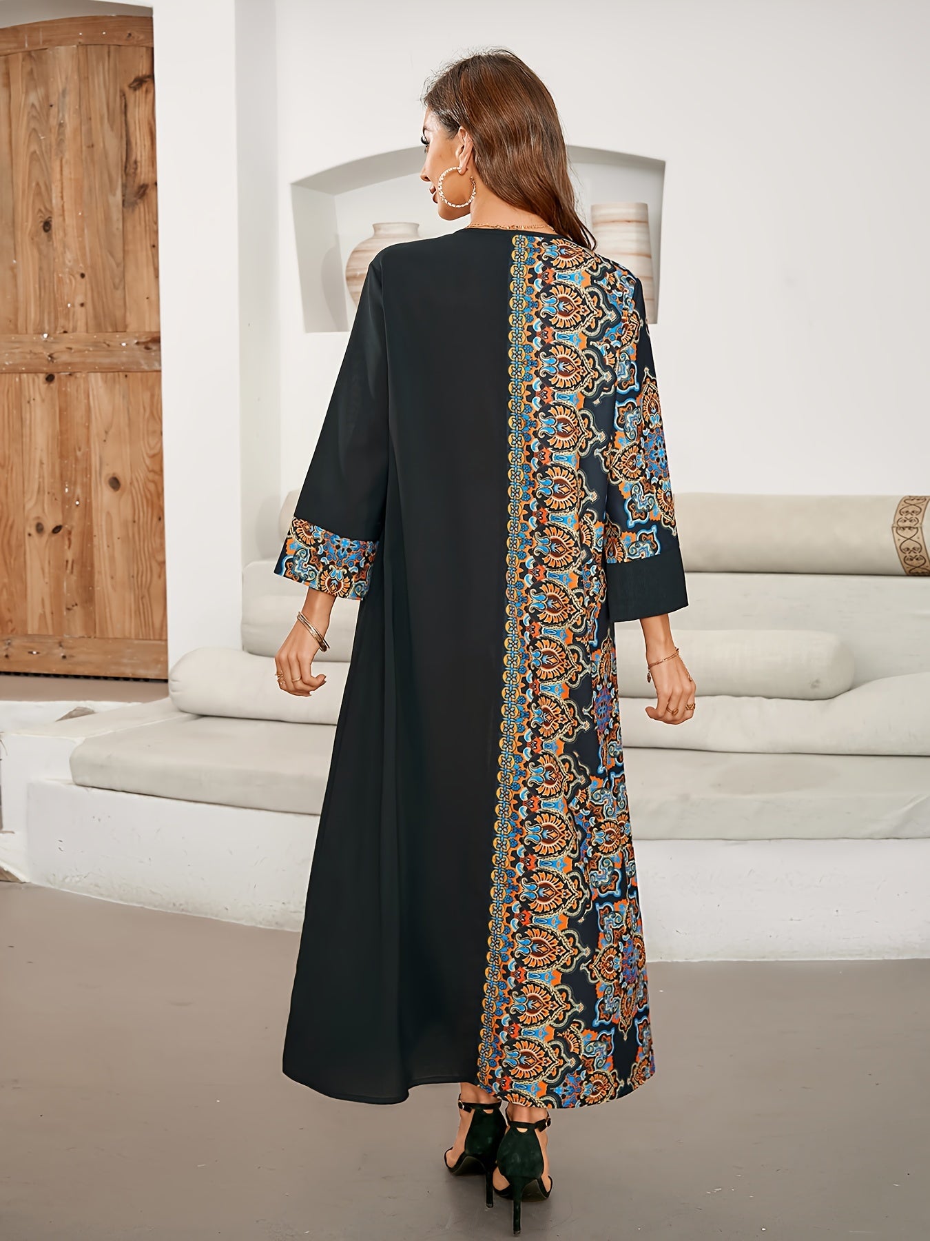 Aya - Etnische Maxi Kaftan Jurk