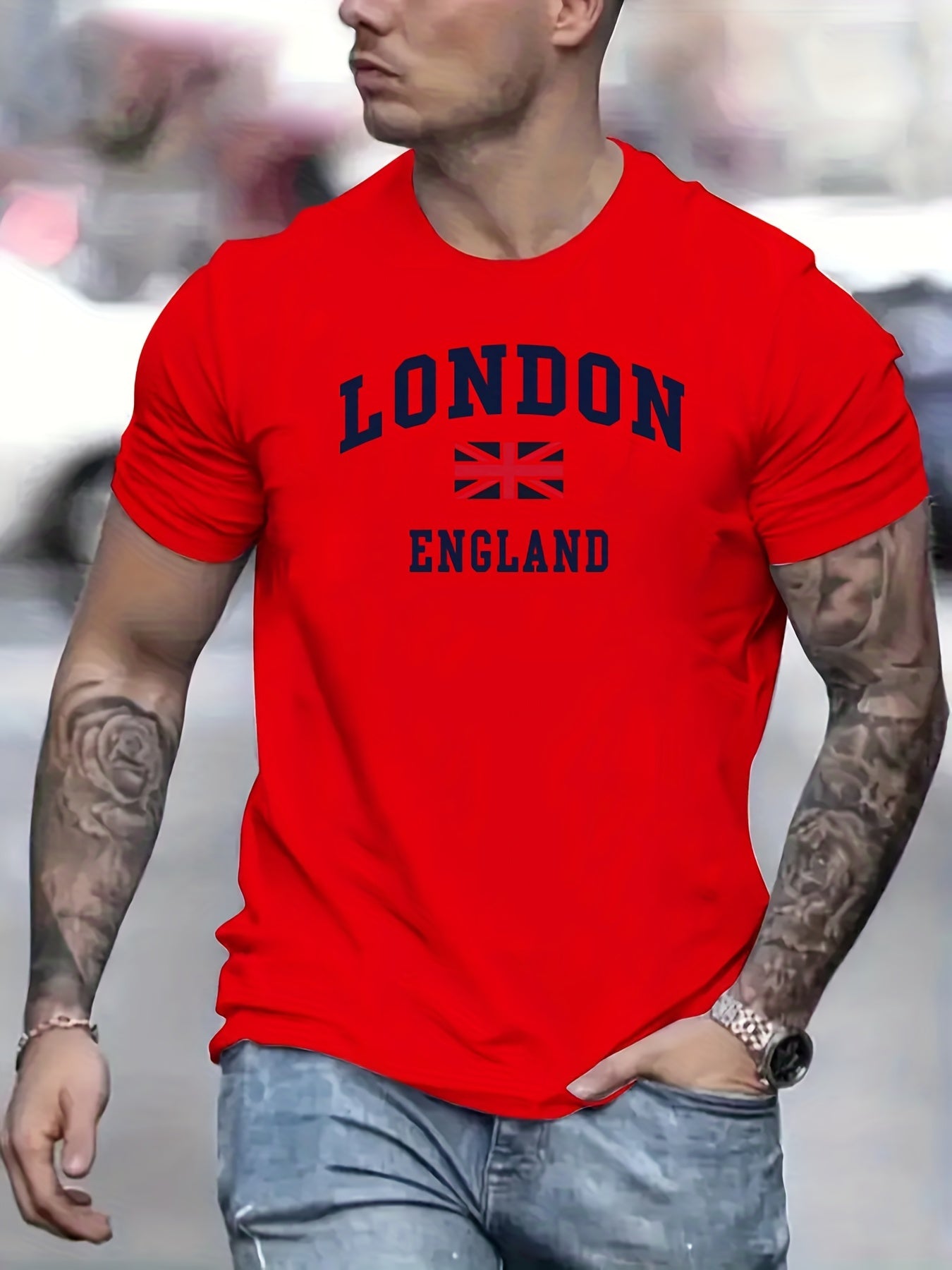 James - Heren T-Shirt met Londen Vlagmotief