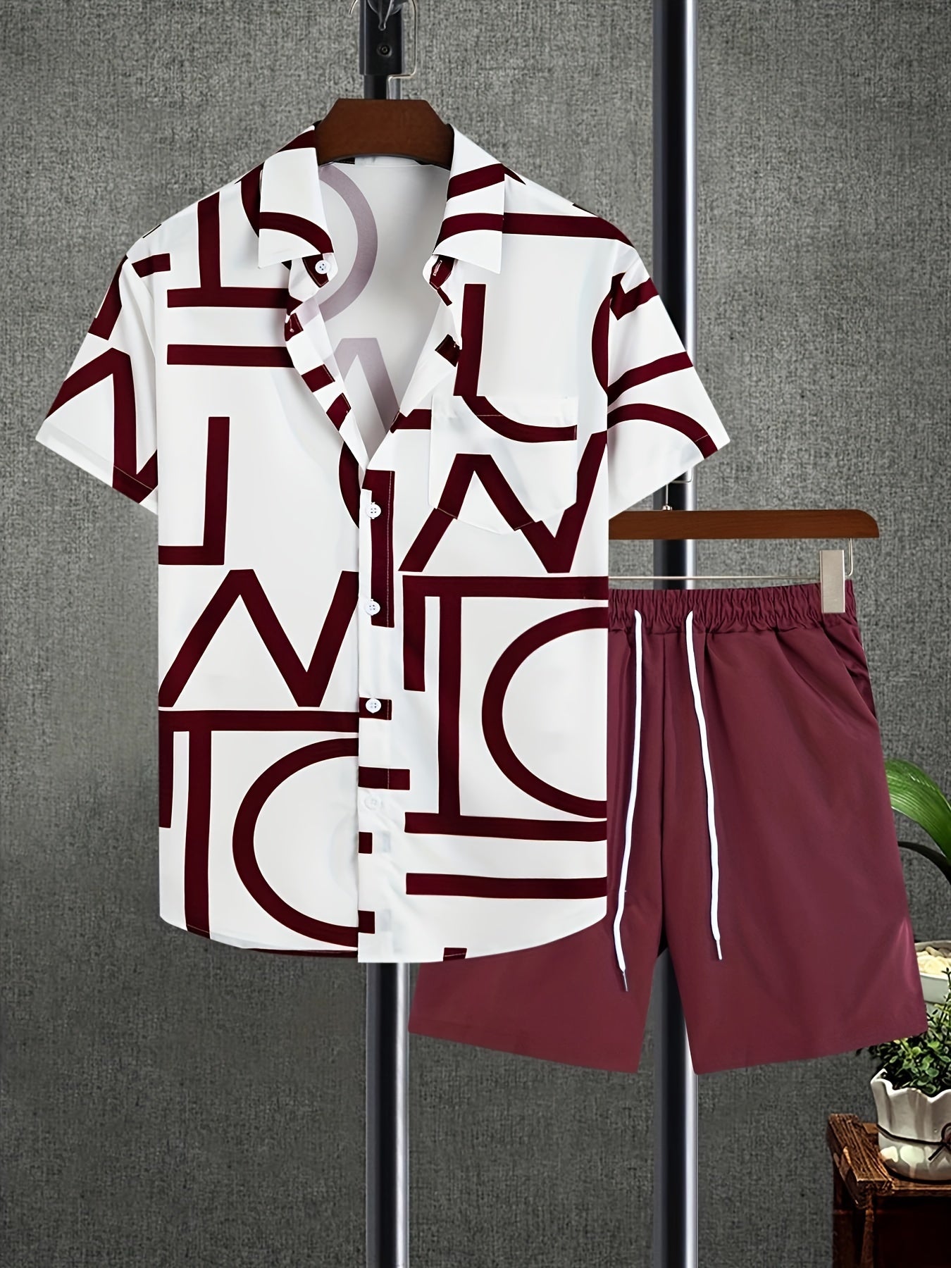 Max - Zomers Letterprint Shirt en Shorts Set