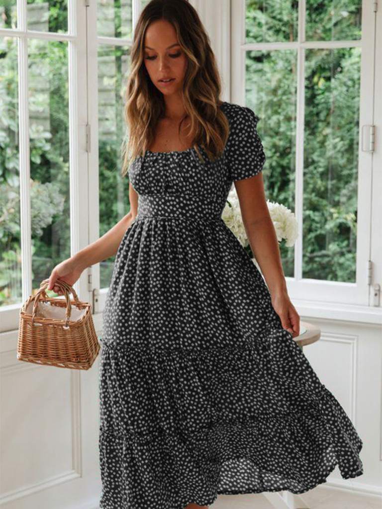 Maud - Elegante Polkadot Jurk