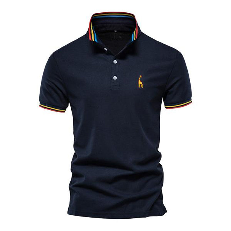 Jasper - Geborduurd Poloshirt met Korte Mouwen