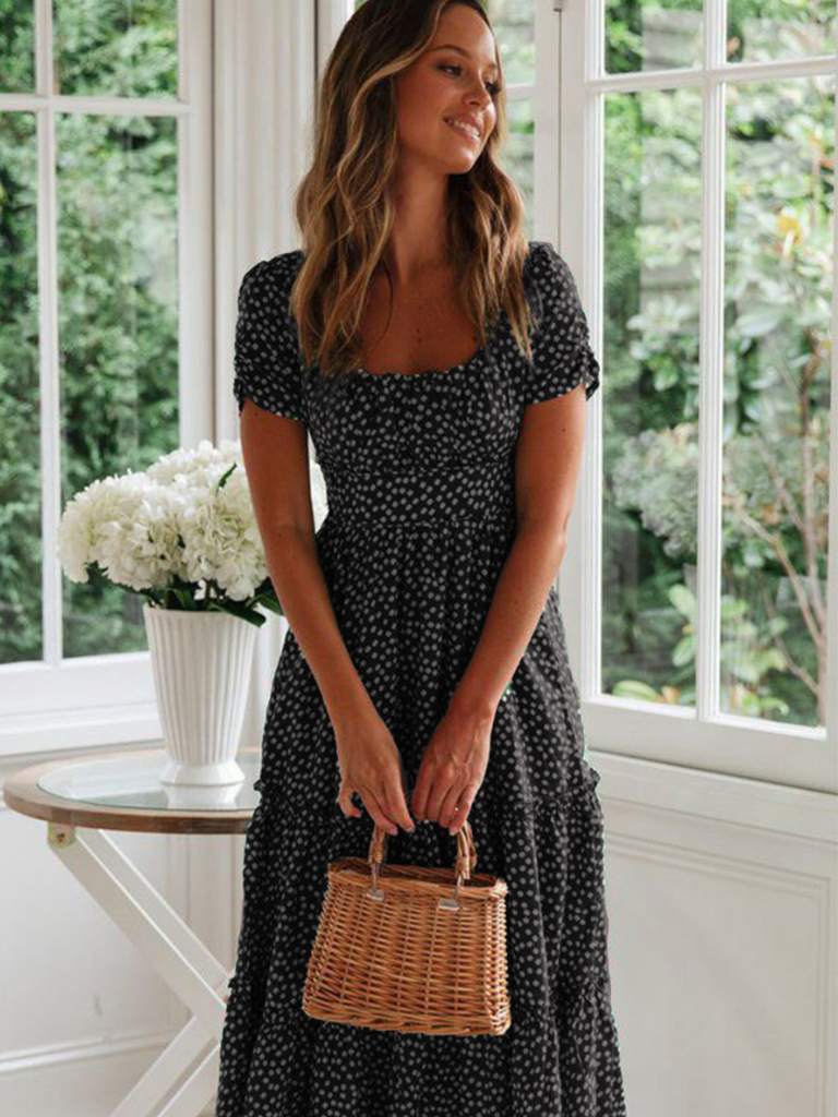 Maud - Elegante Polkadot Jurk