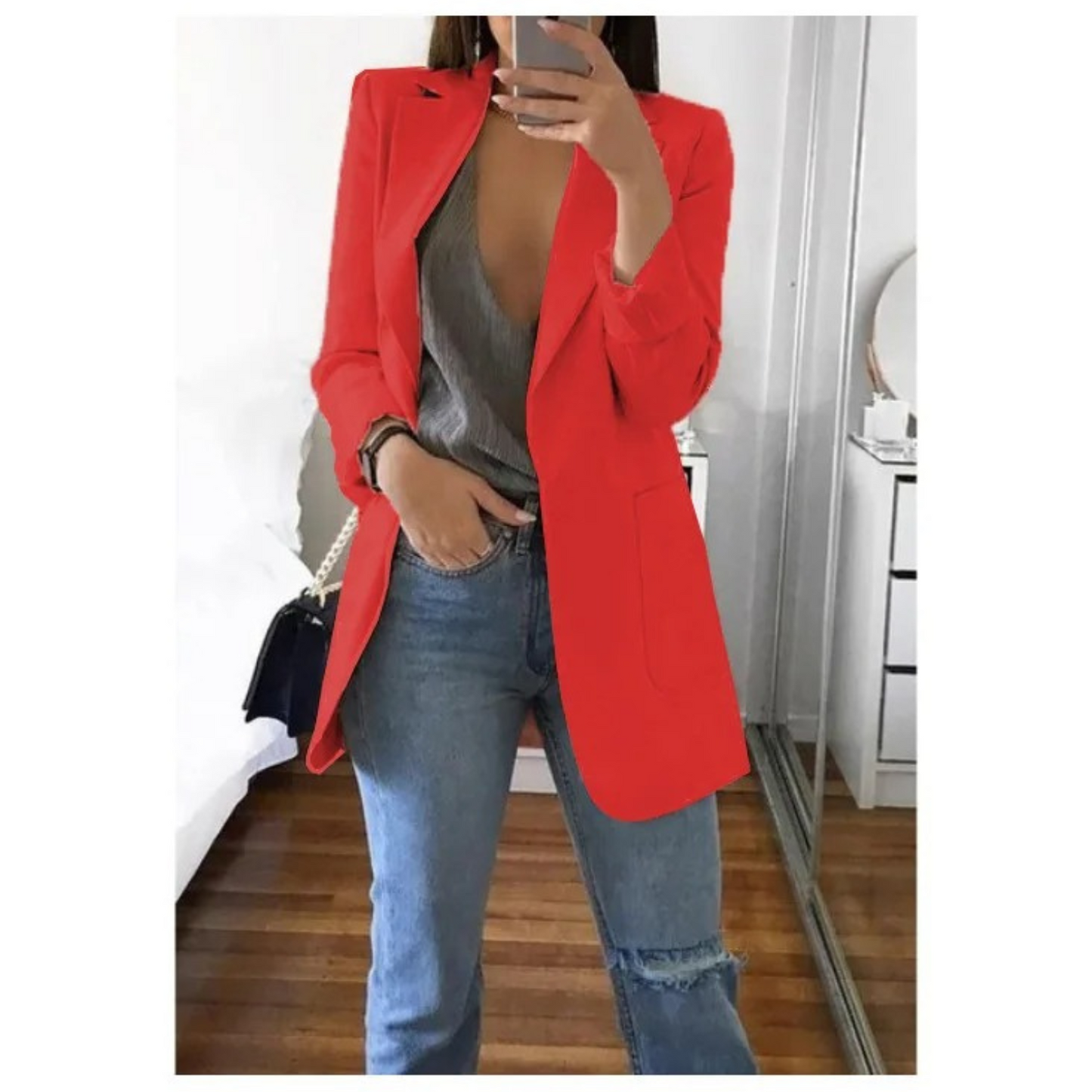 Annemie - Stijlvolle Lange Blazer