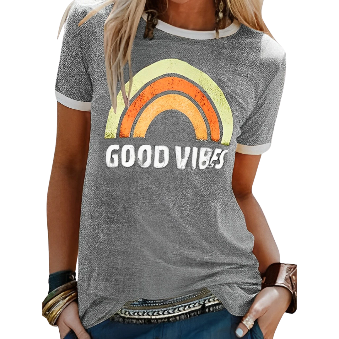 Sophia - Good Vibes Regenboog T-shirt