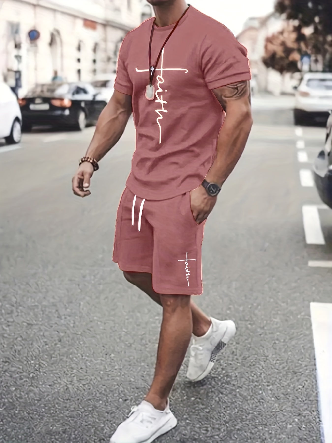 Marco - Zomerse Lounge Set: Casual T-Shirt & Shorts