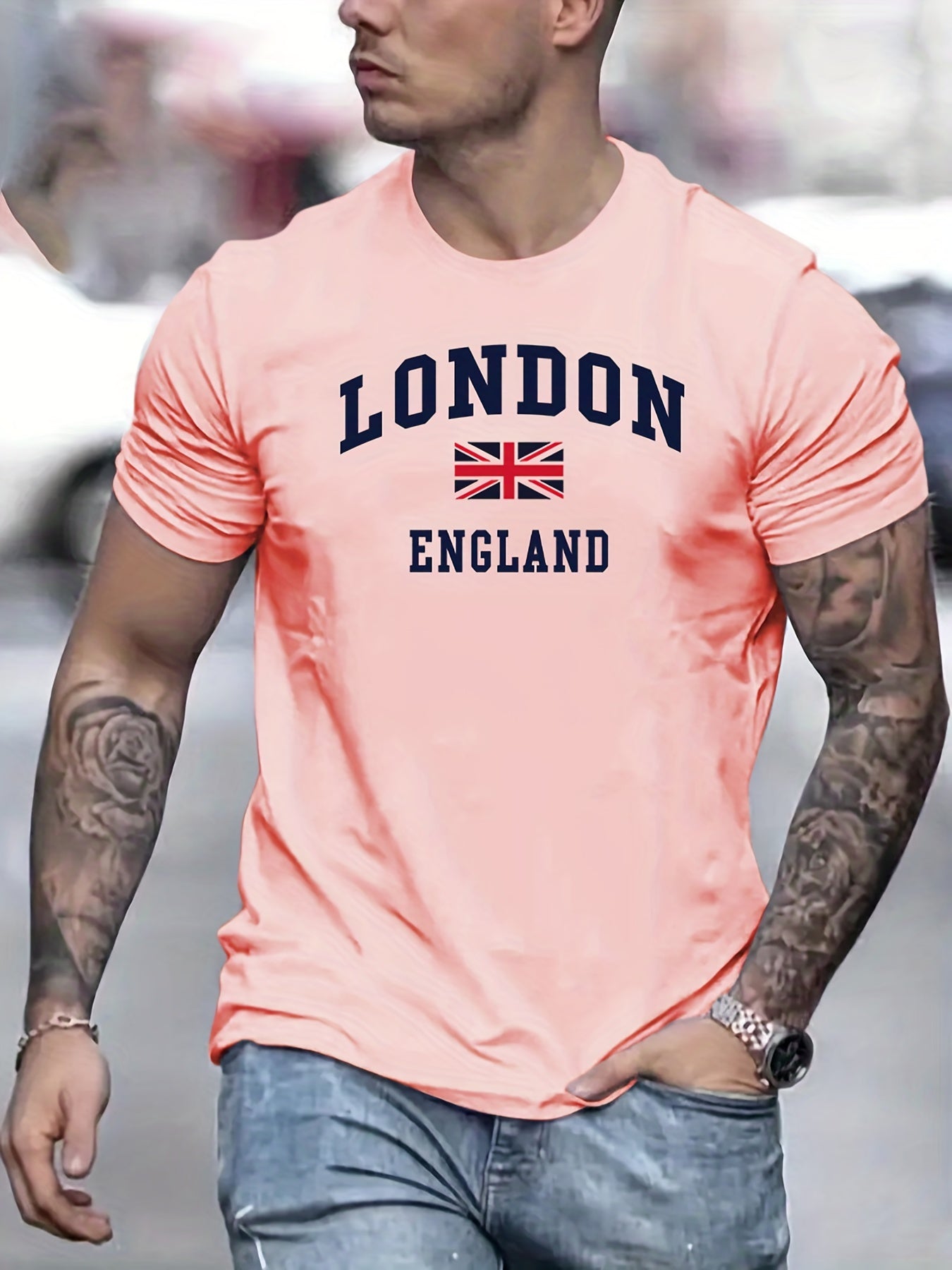 James - Heren T-Shirt met Londen Vlagmotief