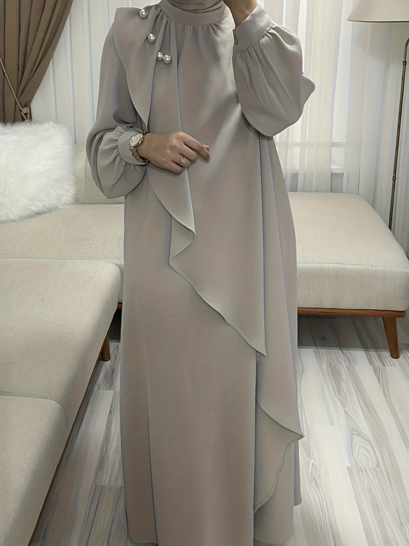 Sofia - Elegante Maxi Abaya met Ruches