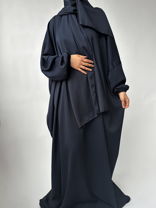 Nora - Elegante Kaftan Maxi Jurk met Hoofddoek