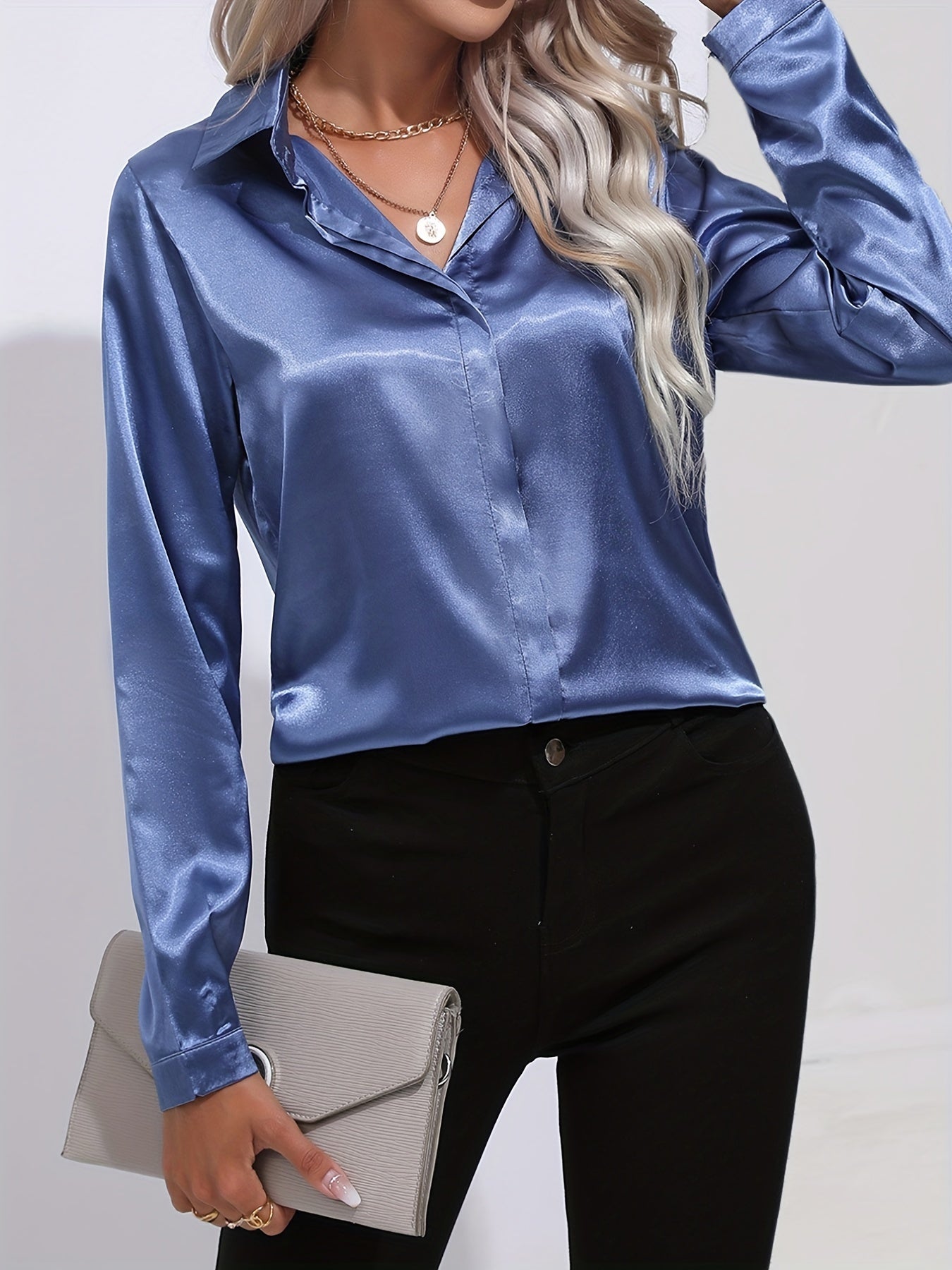 Sophie - Elegante Satijnen Blouse