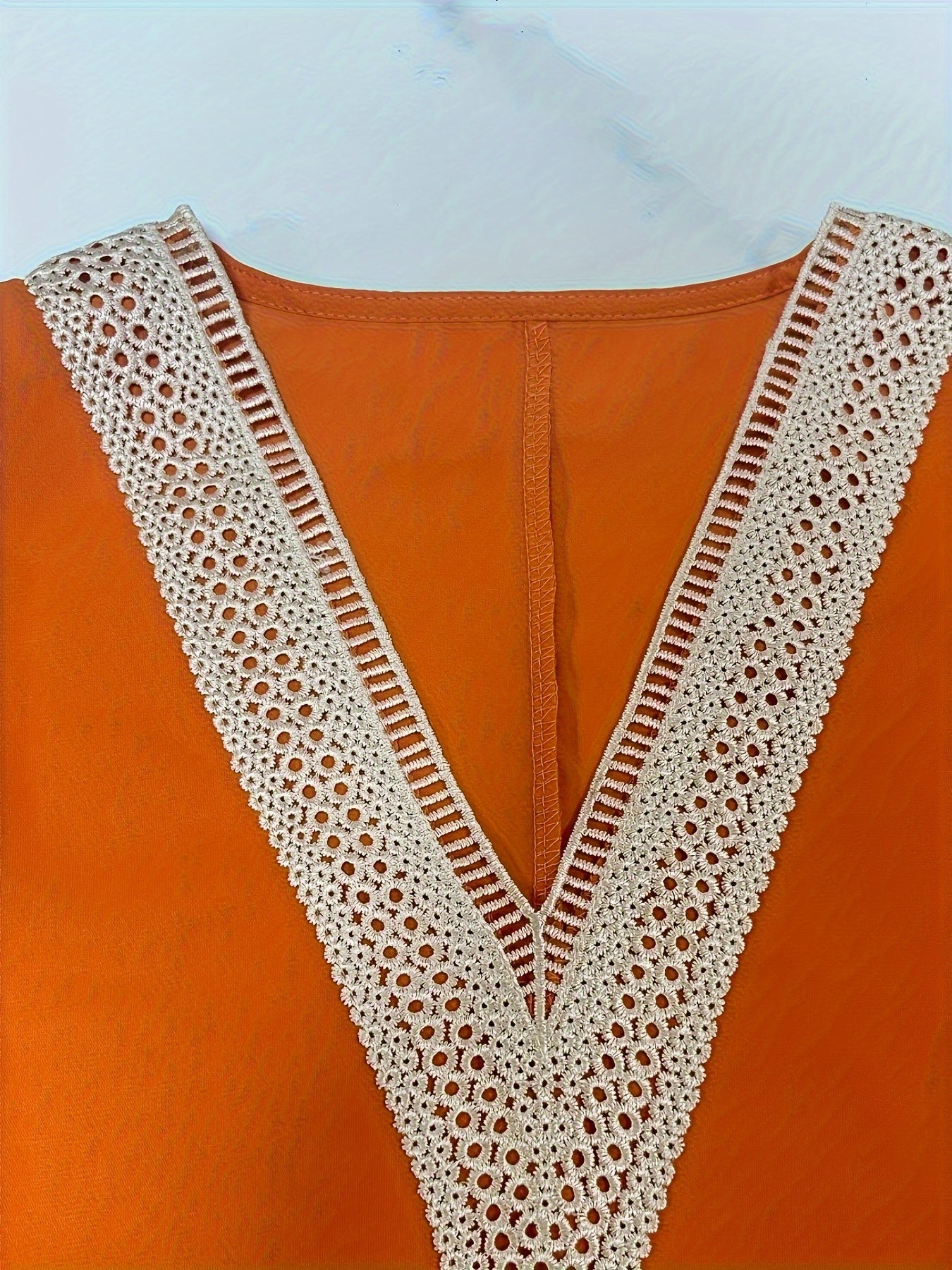 Oranje - Elegante V-hals Blouse