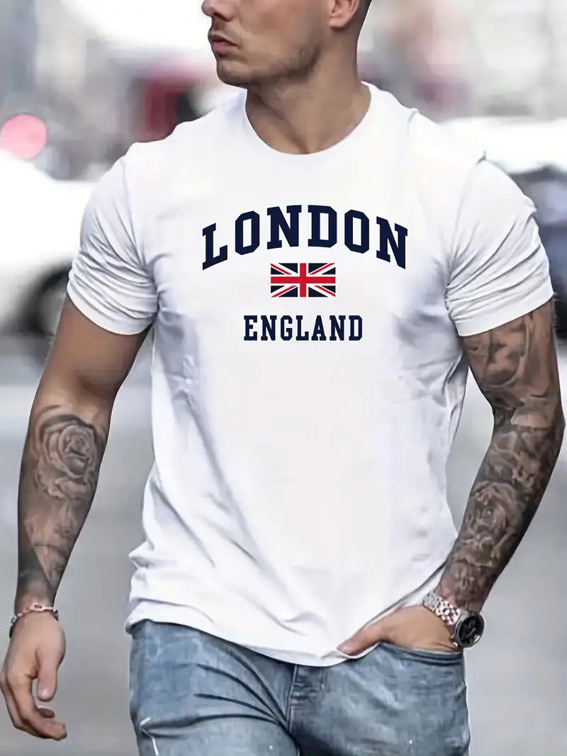 James - Heren T-Shirt met Londen Vlagmotief