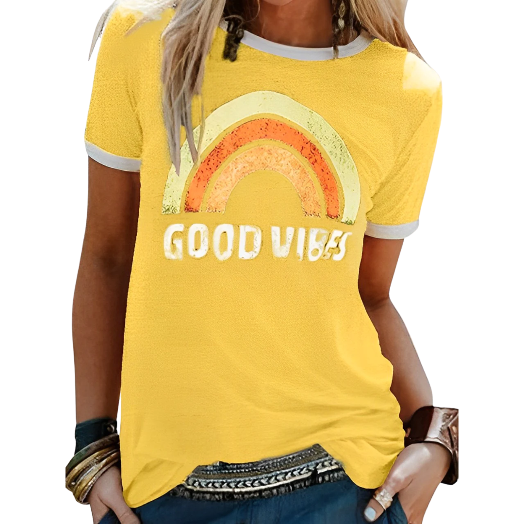 Sophia - Good Vibes Regenboog T-shirt