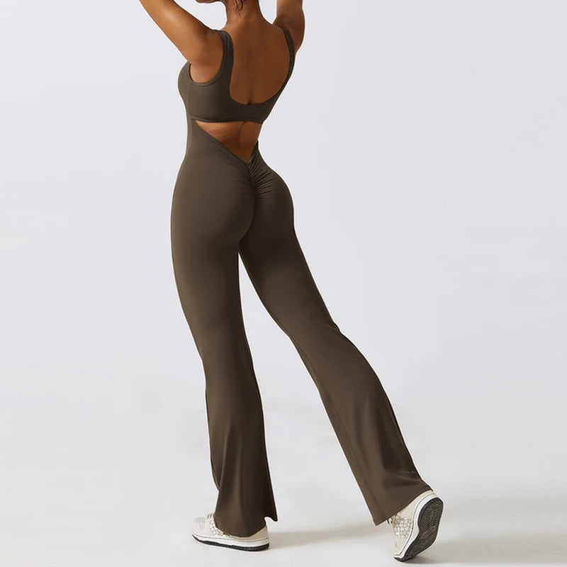 Eva - Flared Mouwloze Jumpsuit