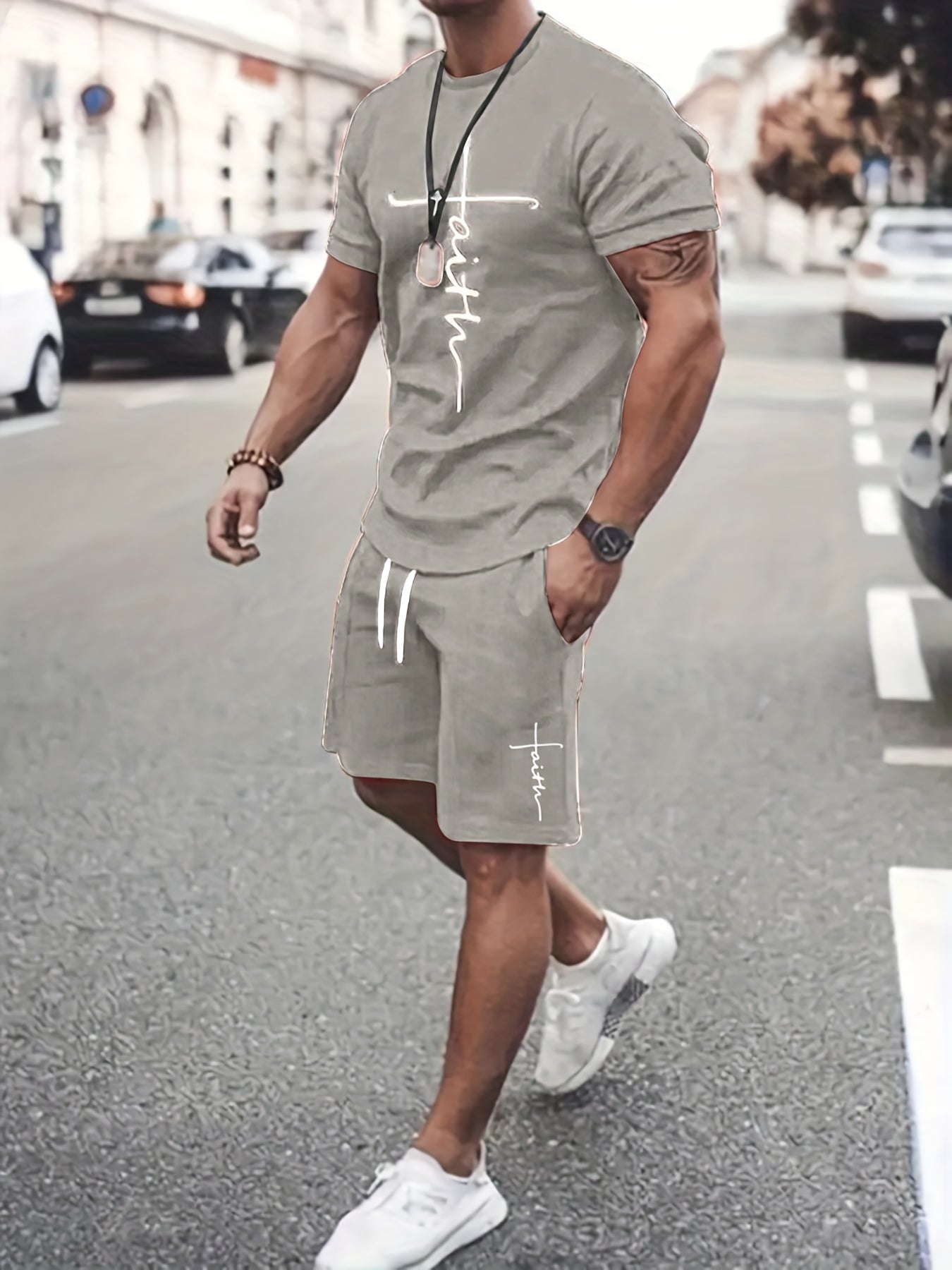 Marco - Zomerse Lounge Set: Casual T-Shirt & Shorts