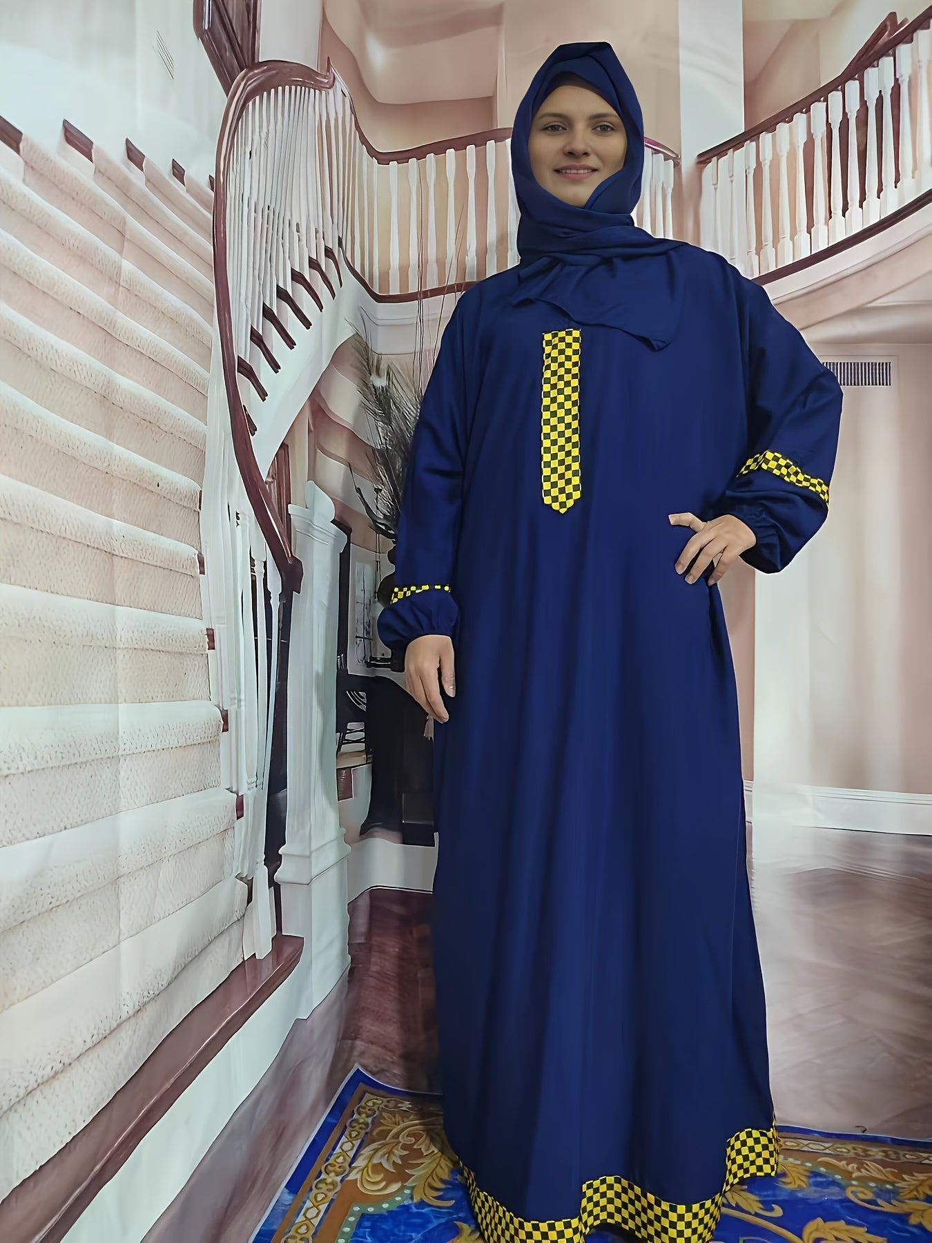 Sophie - Elegante Maxi Abaya met Ruitjes