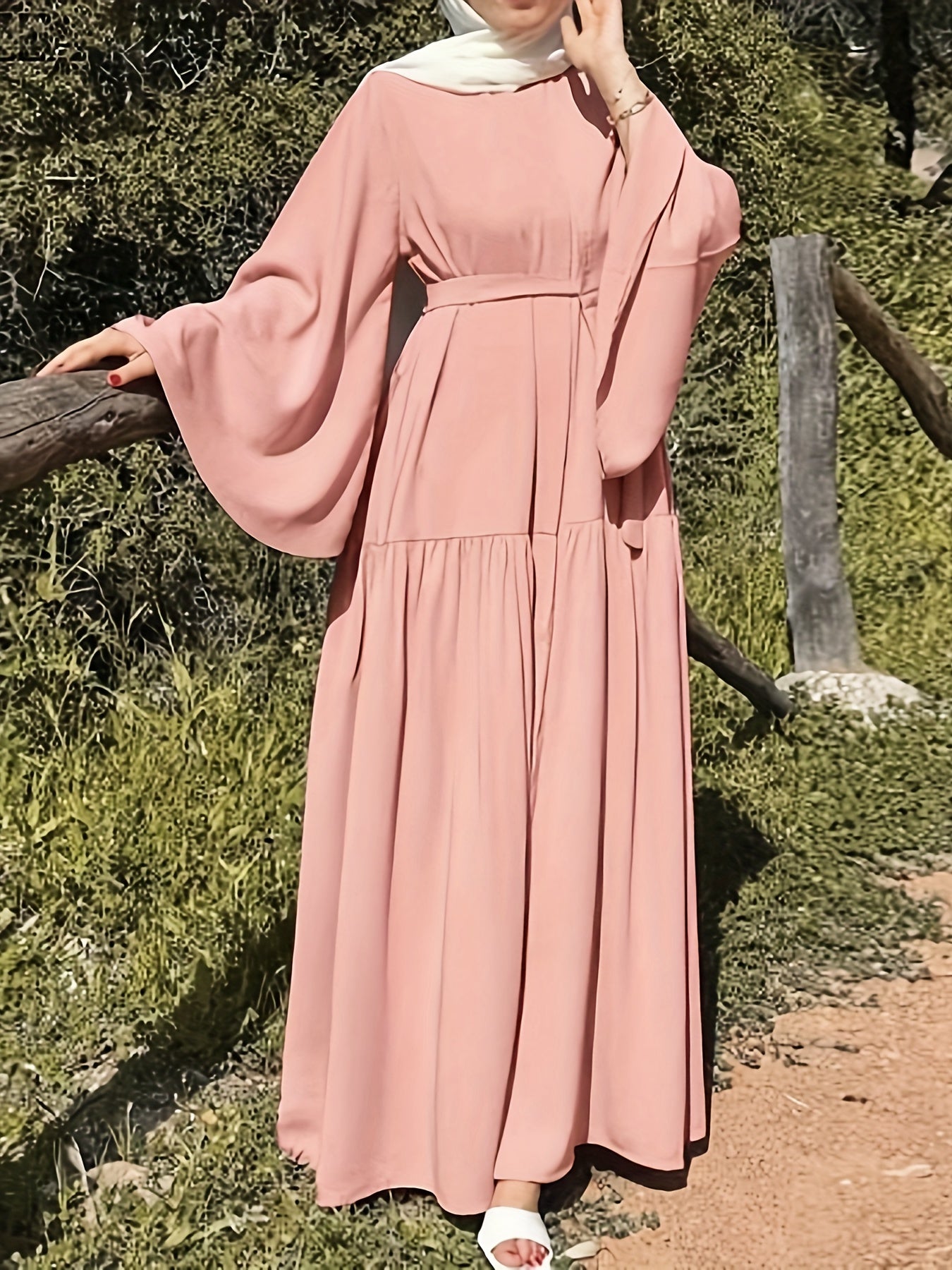 Sanne - Elegante Smokwerk Kaftan Abaya