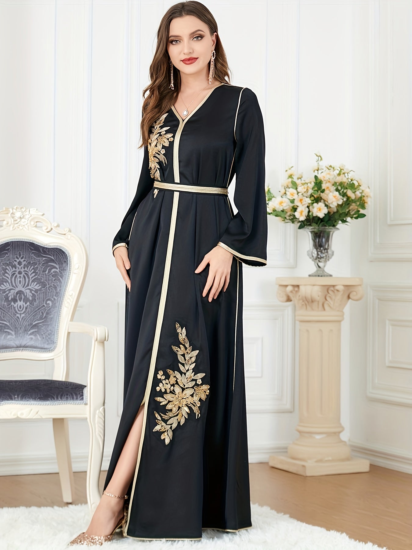 Sofia - Bloemen Kaftan Elegance Jurk