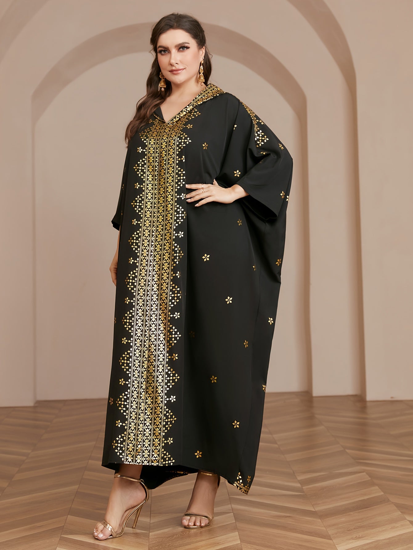 Fatima - Elegante Abaya met Bloemenprint