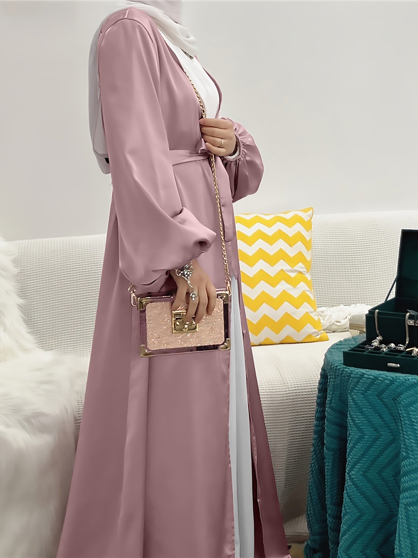 Eva - Elegante Abaya Jurk met Riem