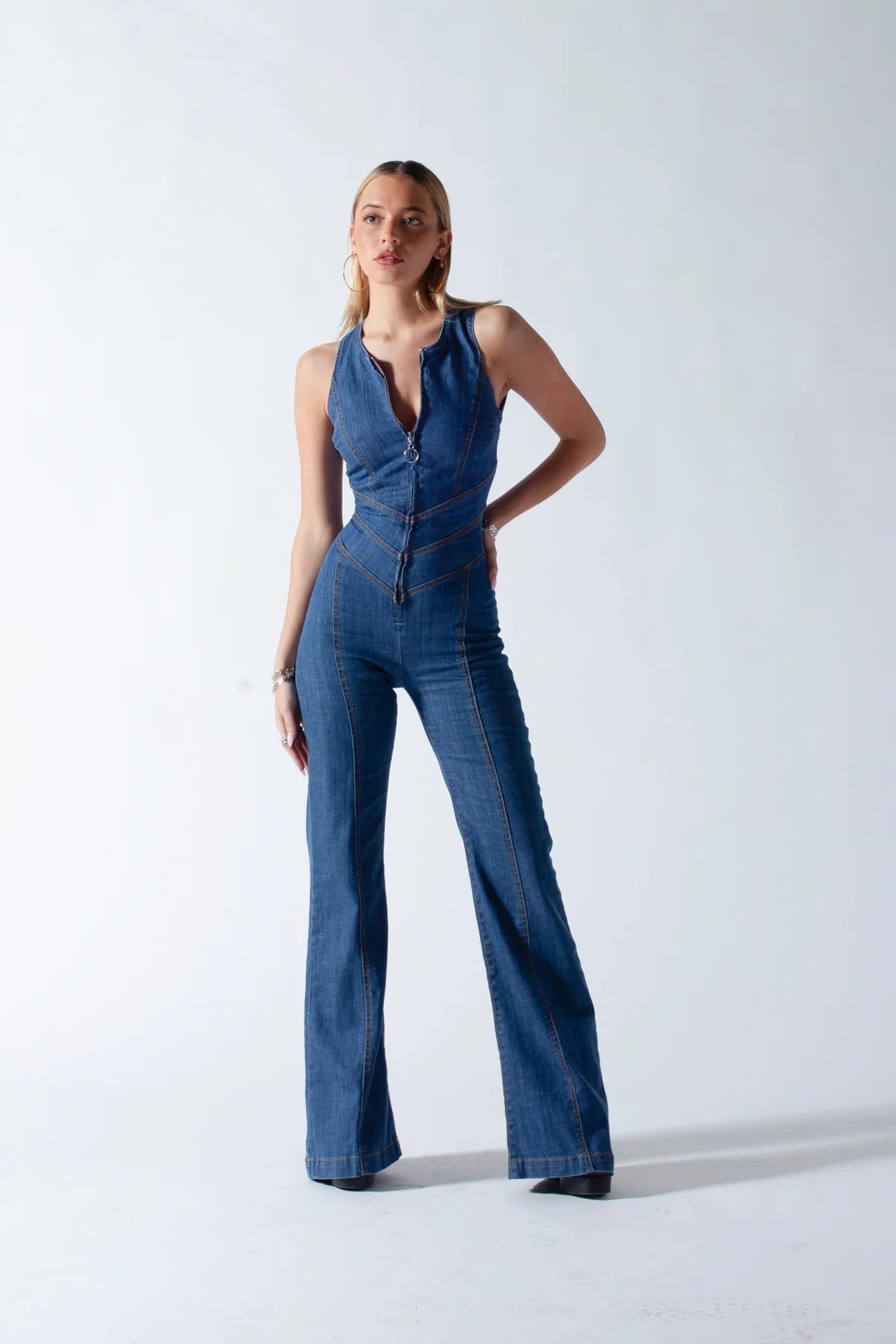 Eleanor - Stoere denim jumpsuit