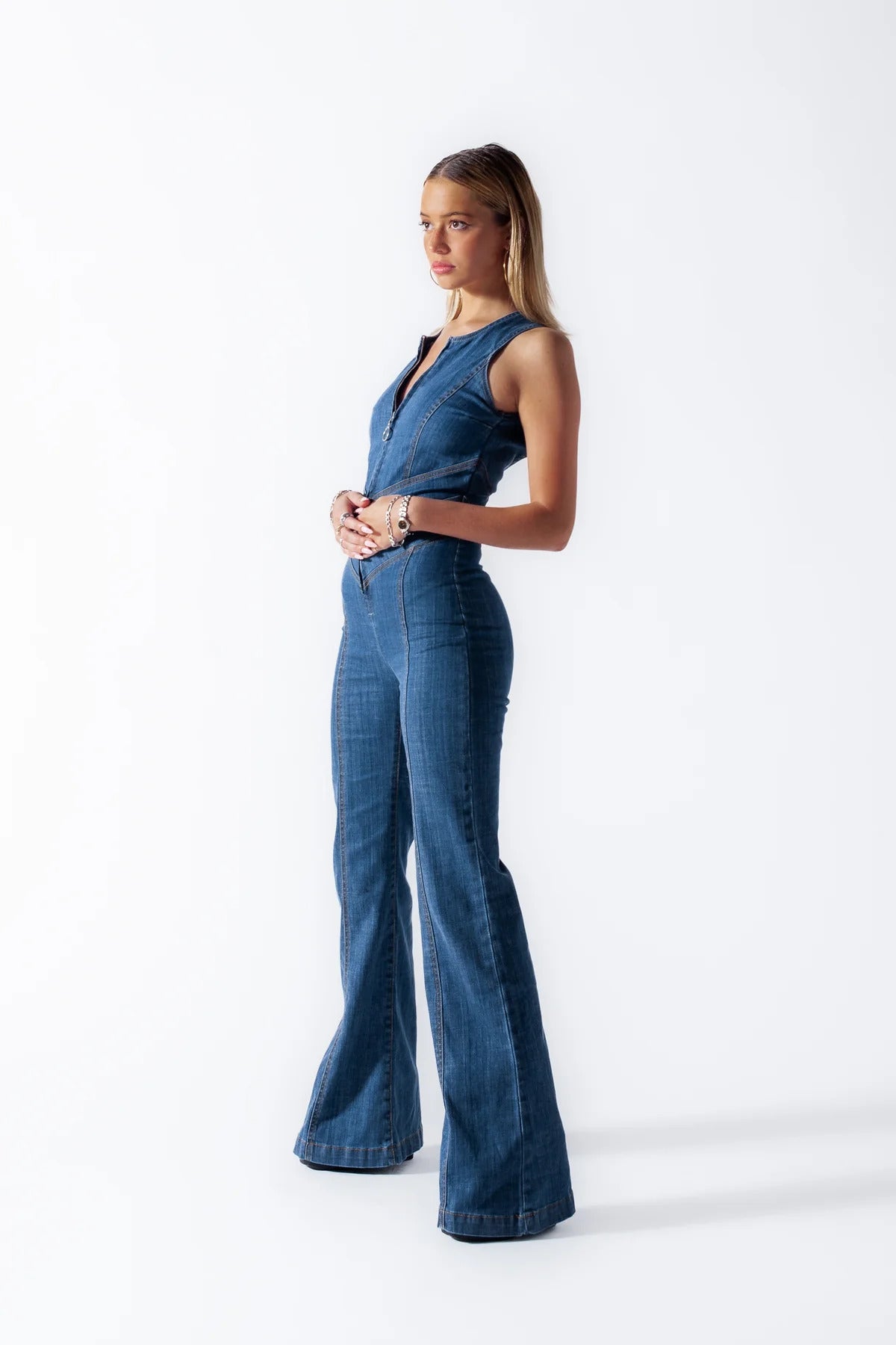 Eleanor - Stoere denim jumpsuit