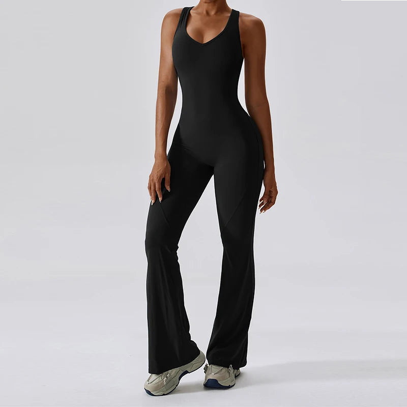 Eva - Flared Mouwloze Jumpsuit