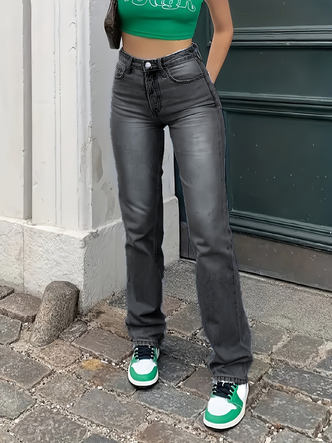 Sophie - Lichtgewassen Hoge Taille Jeans