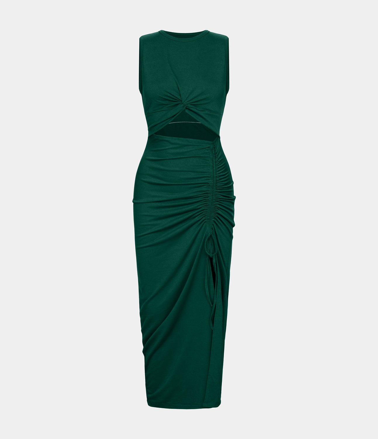 Josephine - Ronde Hals Bodycon Midi Jurk