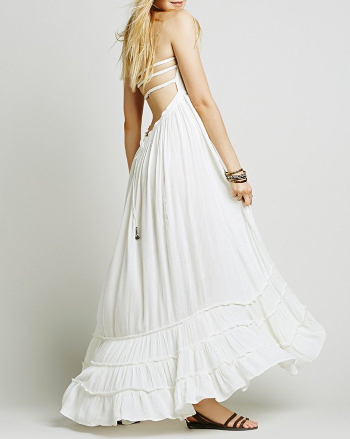 Lisa - Halter Swing Beach Maxi Jurk