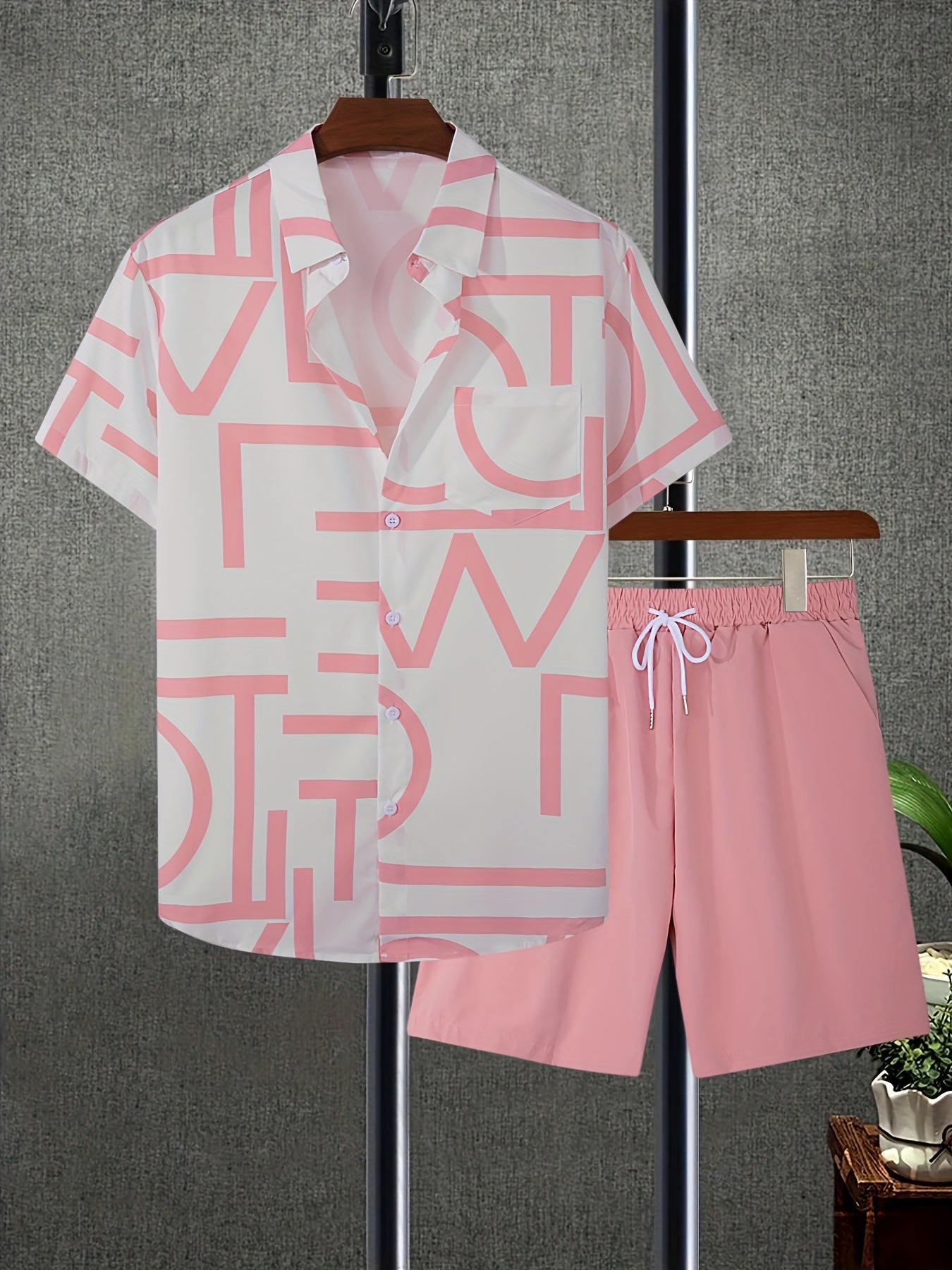 Max - Zomers Letterprint Shirt en Shorts Set